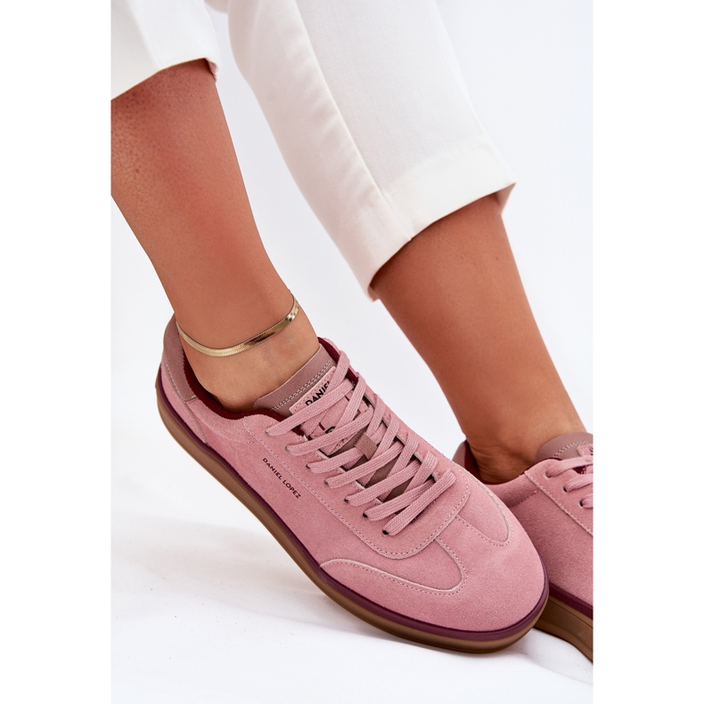 Sneakers en daim féminin Big Star par Daniel Lopez SS2D4010 Pink rose 2