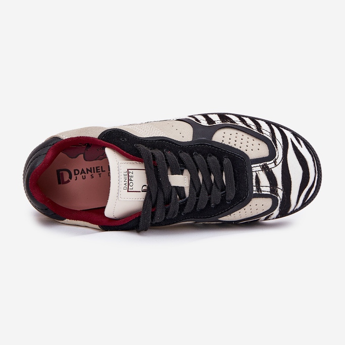 Sneakers féminins Big Star par Daniel Lopez SS2D4015 Zebra Beige 2