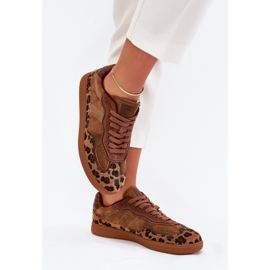 Sneakers féminins Big Star par Daniel Lopez SS2D4017 Leopard Print brun 6