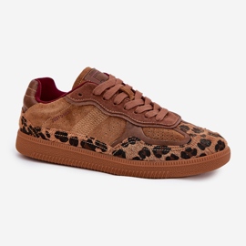 Sneakers féminins Big Star par Daniel Lopez SS2D4017 Leopard Print brun 5