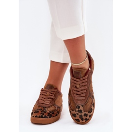 Sneakers féminins Big Star par Daniel Lopez SS2D4017 Leopard Print brun 4