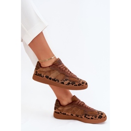 Sneakers féminins Big Star par Daniel Lopez SS2D4017 Leopard Print brun 8