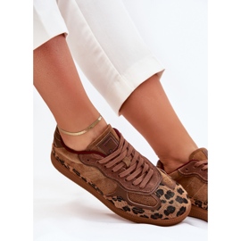 Sneakers féminins Big Star par Daniel Lopez SS2D4017 Leopard Print brun 11