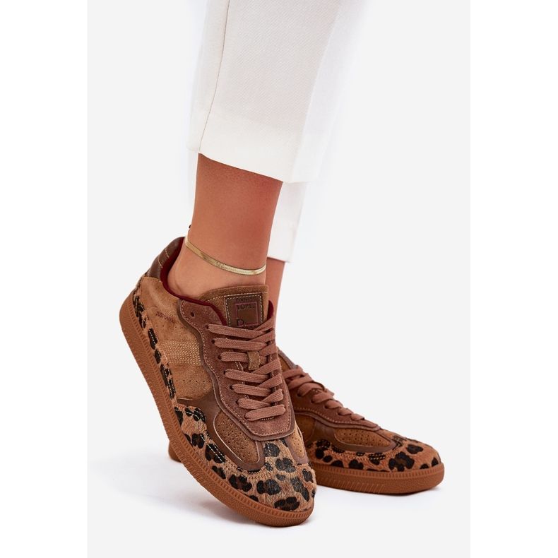 Sneakers féminins Big Star par Daniel Lopez SS2D4017 Leopard Print brun 1