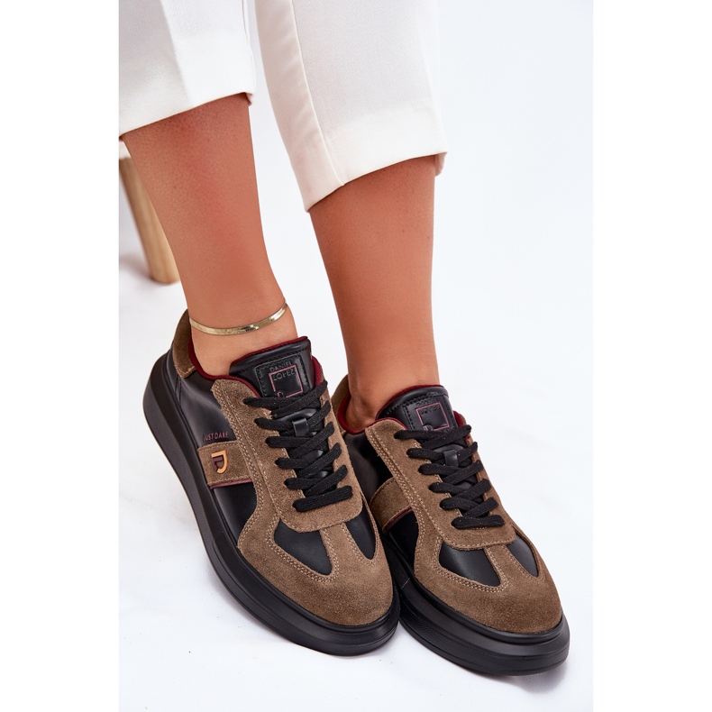 Sneakers en cuir féminin sur la plate-forme Big Star par Daniel Lopez SS2D4001 Black noir 2