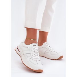 Sneakers de chaussures de sport en cuir féminin Big Star par Daniel Lopez SS2D4042 White blanc 2