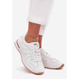 Sneakers de chaussures de sport en cuir féminin Big Star par Daniel Lopez SS2D4042 White blanc 1