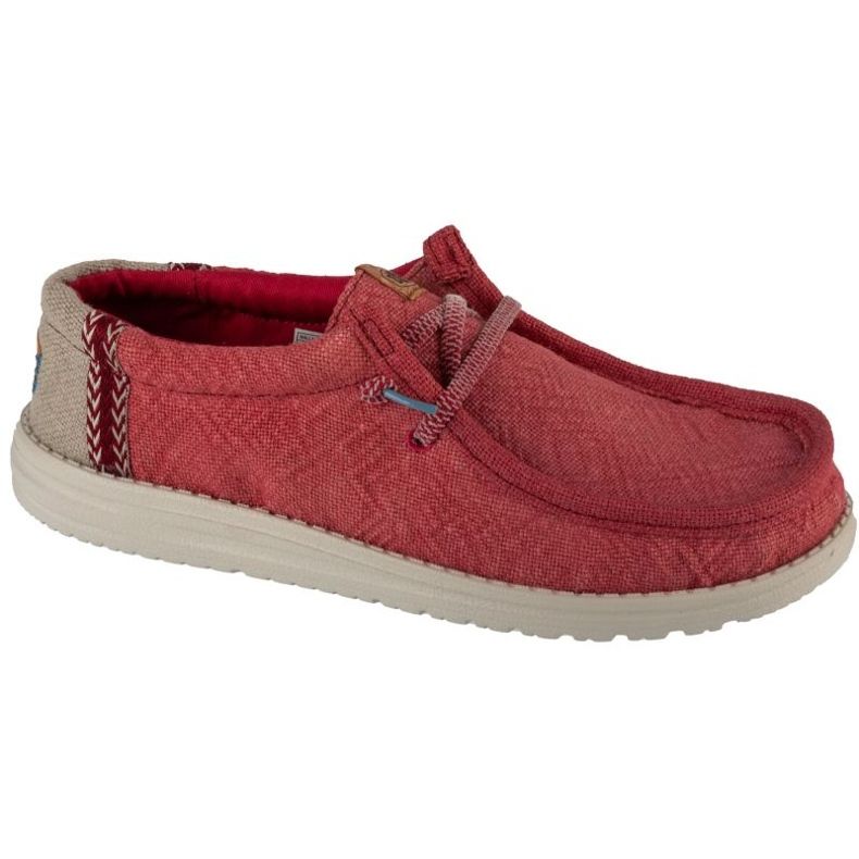 Hey Dude Hey mec wally jute m 43085-79b chaussures rouge 1 Hey Dude Hey mec wally jute m 43085-79b chaussures rouge 1