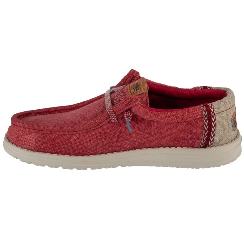 Hey Dude Hey mec wally jute m 43085-79b chaussures rouge 2 Hey Dude Hey mec wally jute m 43085-79b chaussures rouge 2