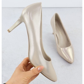 Talons hauts Satin féminin -golden Sergio Leone 1336 doré 1