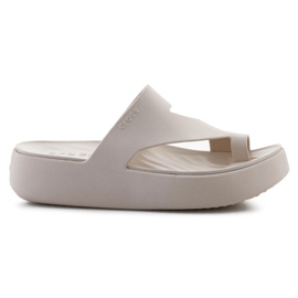 Talons Crocs Getaway Platform Plateforme Toe Loop 210834-0LH beige 6