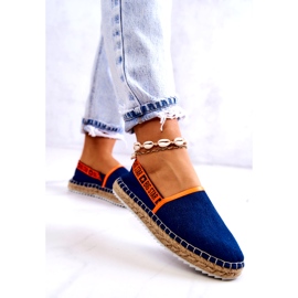 Material Espadrilles Insertion féminin Big Star JJ27487 Bleu marine 4