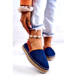 Material Espadrilles Insertion féminin Big Star JJ27487 Bleu marine 1