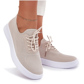 Seastar Chaussures sportives munies de matériaux sur la plateforme beige féminine 4