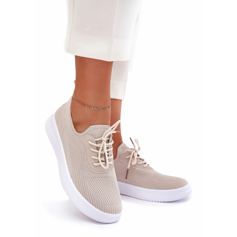 Seastar Chaussures sportives munies de matériaux sur la plateforme beige féminine 1