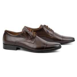 Olivier Chaussures pour hommes Cuir formel 288 brun foncé 3