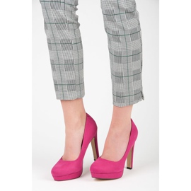 Vices Talons En Daim Sur La Plateforme rose 6