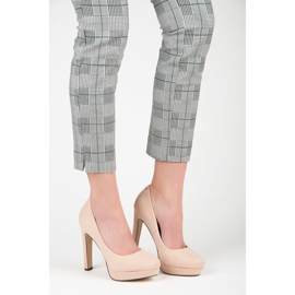 Vices Talons en daim sur la plateforme brun 3