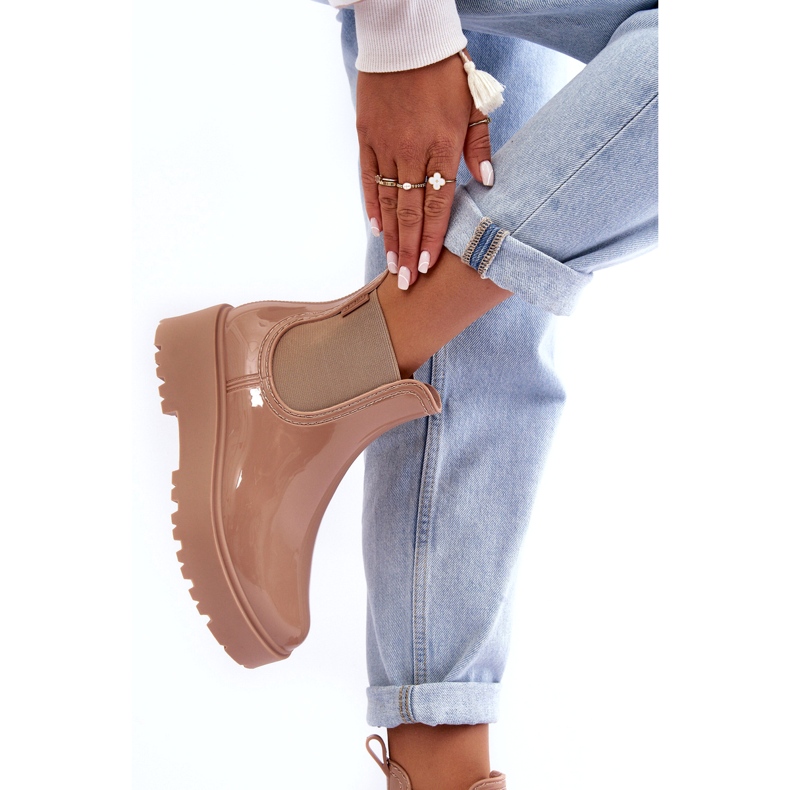 Woels Women des femmes laquées sur la plate-forme beige Big Star MM274396 3