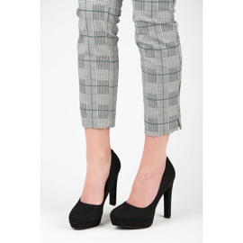 Vices Talons en daim sur la plateforme le noir 1