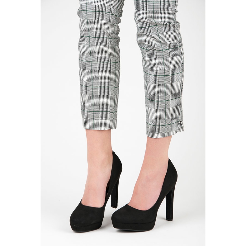 Vices Talons en daim sur la plateforme noir 1