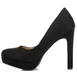 Vices Talons en daim sur la plateforme le noir 3