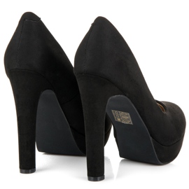 Vices Talons en daim sur la plateforme le noir 4