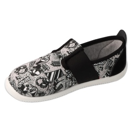 Slippers de Befado Boys 901x024 Divers motifs insert en cuir gris 1