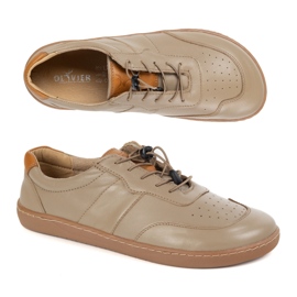 Olivier Chaussures aux pieds nus pour femmes minimalistes en cuir large aria cappuccino beige 1 Olivier Chaussures aux pieds nus pour femmes minimalistes en cuir large aria cappuccino beige 1