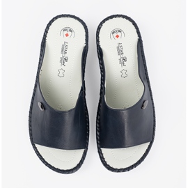 Shelvt Flip confortable -flops avec un insert en cuir 2
