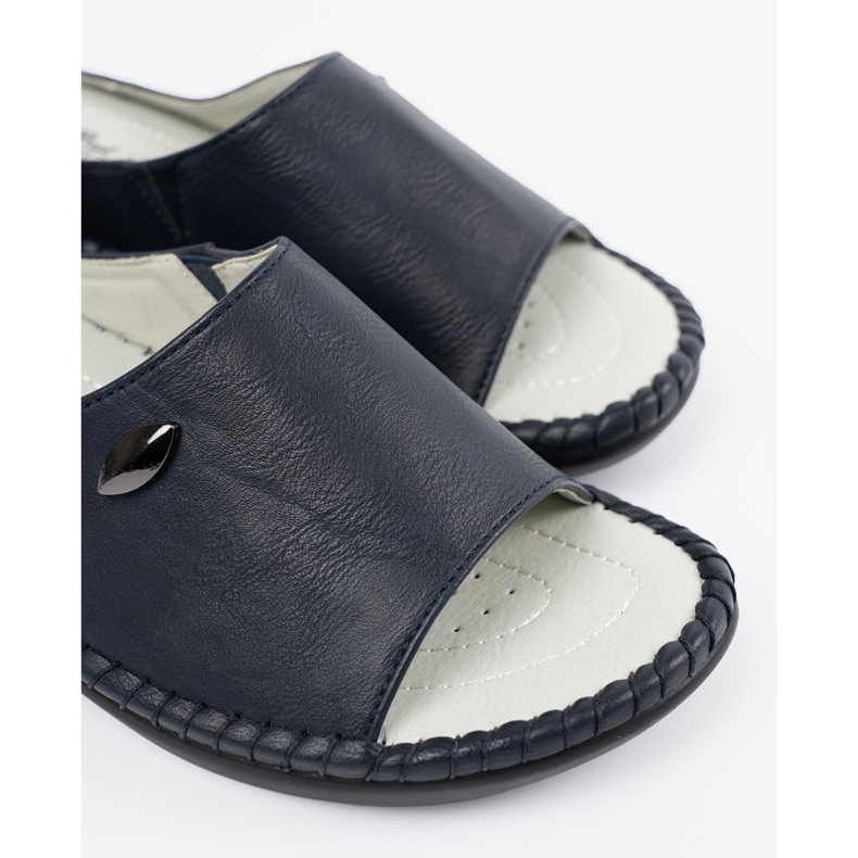 Shelvt Flip confortable -flops avec un insert en cuir 1