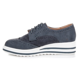 Vices Chaussures en daim à lacets gris 3