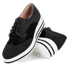 Vices Chaussures en daim à lacets le noir 2