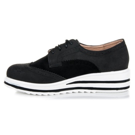 Vices Chaussures en daim à lacets le noir 1