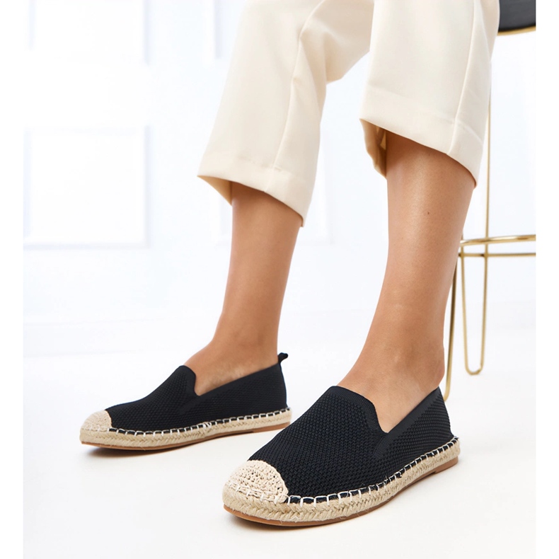 Espadrilles noires sur la plate-forme Luna le noir 1