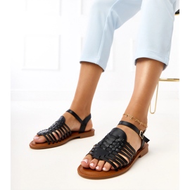 Sandales noires Roman Flat Everlay le noir 1