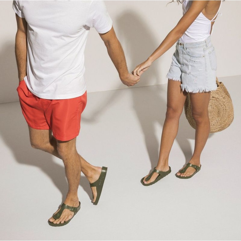 Flip pour hommes -flops birkenstock gizeh eva 1019143 vert 5