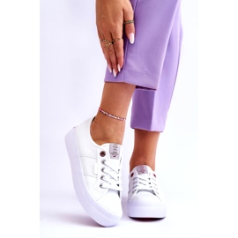 Sneakers pour femmes sur la plate-forme Cross Jeans LL2R4040 White blanche 1