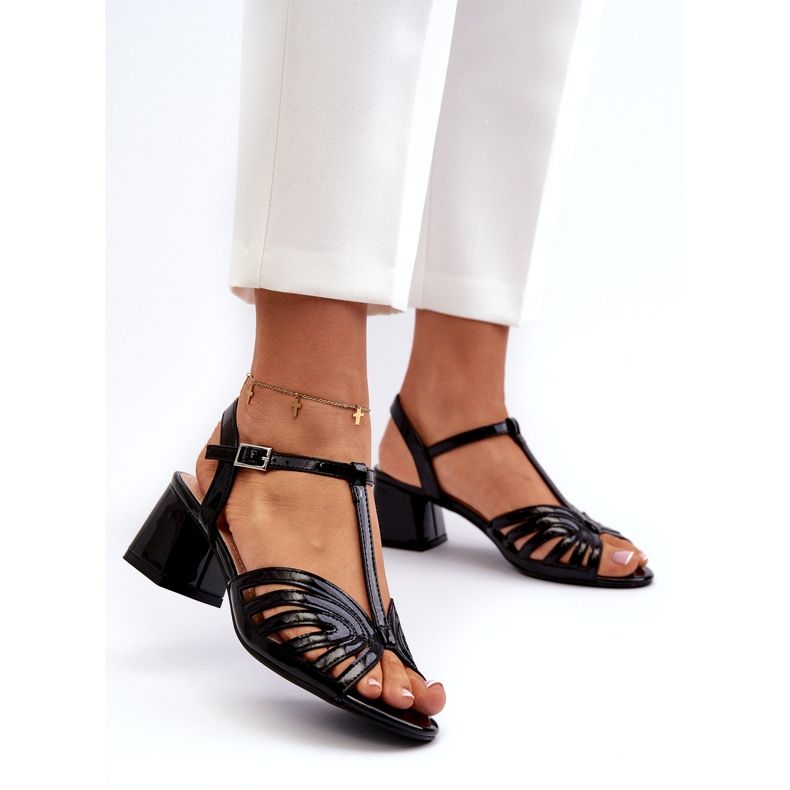 Talons hauts pour femmes peintes Sergio Leone Sk880 Black noir 1