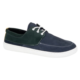 Olivier Moccasins pour femmes Barefoot 0797W Chaussures en cuir bleu marine 2