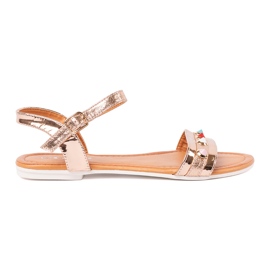 Shelvt Sandales en or rose des femmes 1