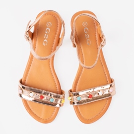 Shelvt Sandales en or rose des femmes 2