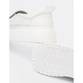 Sergio Leone Chaussures féminines d'OpenWork White sur la plate-forme blanche 1