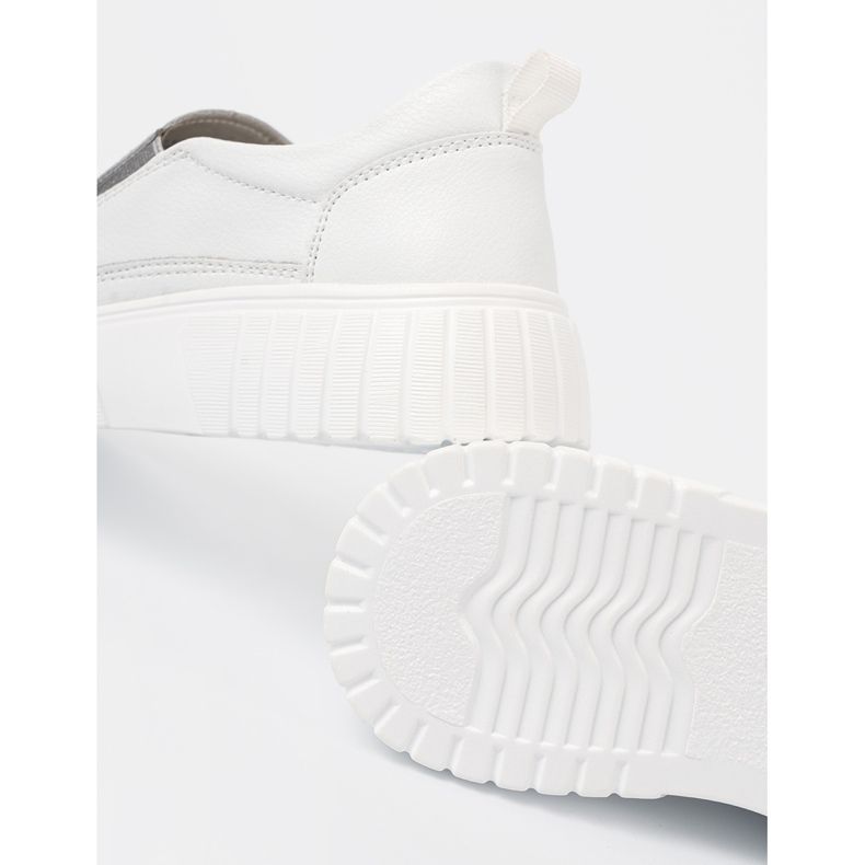 Sergio Leone Chaussures féminines d'OpenWork White sur la plate-forme blanche 1