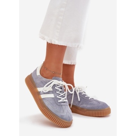 Boto Baskets en daim pour femmes sur la plate-forme Venera bleue 1