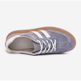 Boto Baskets en daim pour femmes sur la plate-forme Venera bleue 2