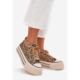 Boto Sneakers pour femmes sur la plate-forme massive Leopard Marinae brun 1