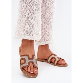 Boto Vereya Flat-theed Women's Flip flops brun 2