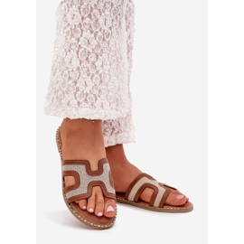 Boto Vereya Flat-theed Women's Flip flops brun 1