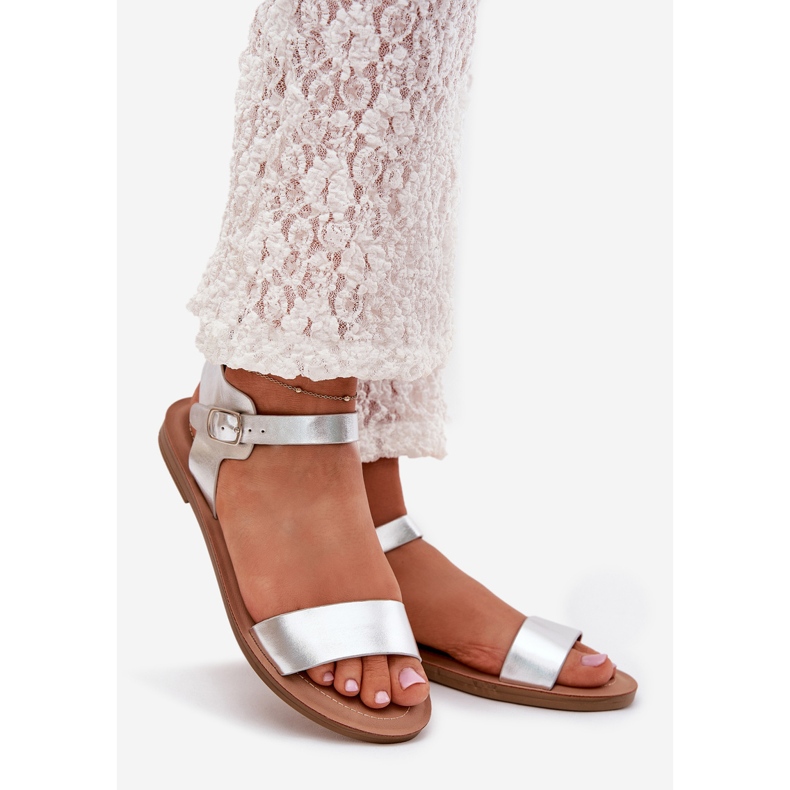 Boto Sandales à talons plats Eco Leather Silver Kivara argent 1